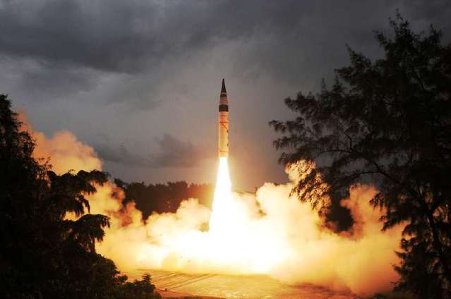 印度试射洲际导弹 声称未来可与英美等军事强国相媲美