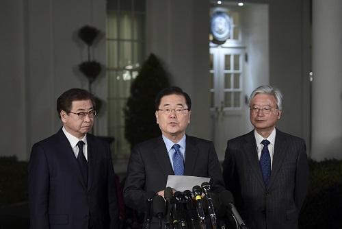 韩特使团今起分赴中俄日三国 主要介绍访问朝鲜和美国的情况