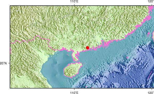 广东阳江3.7地震 根据官方精准测定此次地震震源离地表16千米