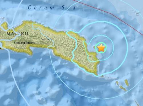 印尼东部海域发生6.4级地震 并未引发海啸也无人员伤亡消息