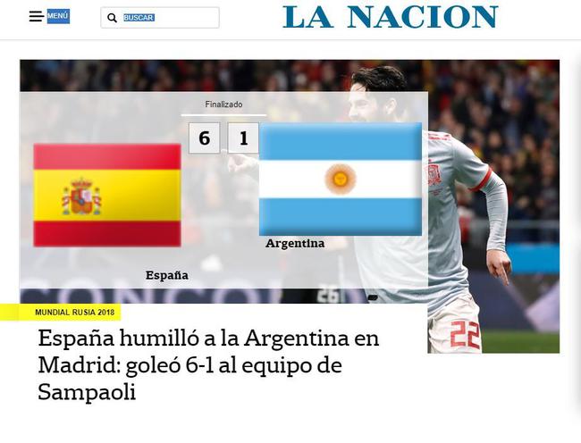 西班牙6-1阿根廷 西班牙横扫阿根廷阿根廷被没有梅西如同孤儿