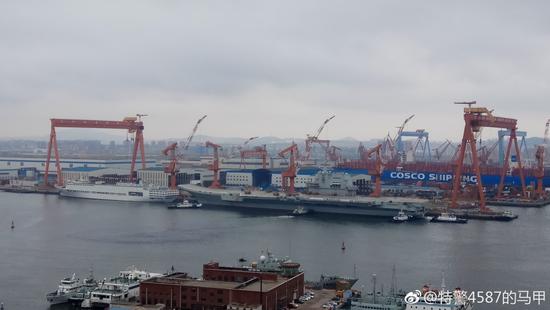 中国首艘国产航母今日或海试 正值海军节很有纪念意义
