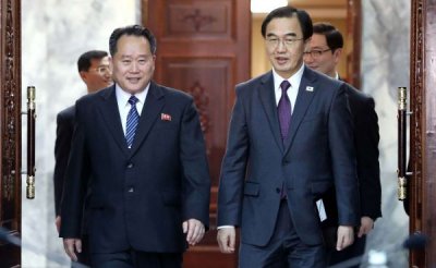 朝韩首脑27日上午首次会面 上一次两国首脑会谈是11年前