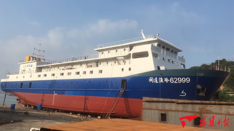福建省最大海上水产加工船完成主体建造并下海 日加工能力可达120吨