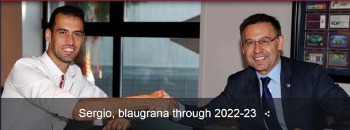 巴萨宣布与布斯克茨续约至2023年 违约金从2亿欧元增加到5亿欧元