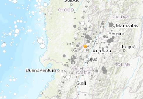 哥伦比亚发生6.1级地震未传出伤亡或损害灾情