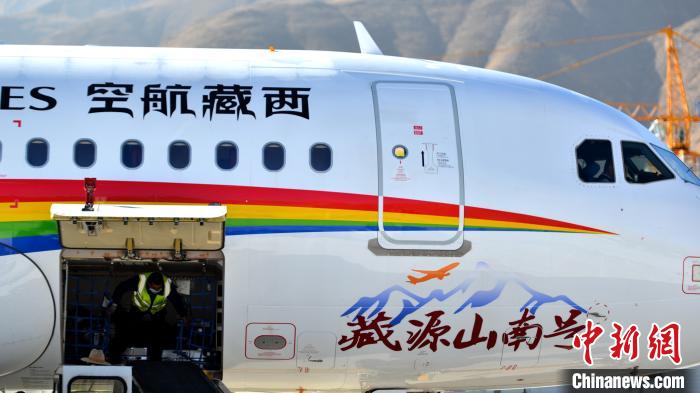 “藏源山南号”系西藏航空的首架冠名飞机。　江飞波 摄