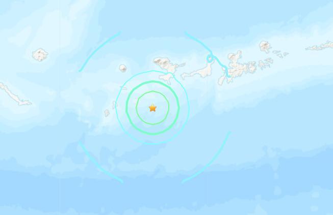 美阿拉斯加附近海域发生6.0级地震震源深度27.3公里