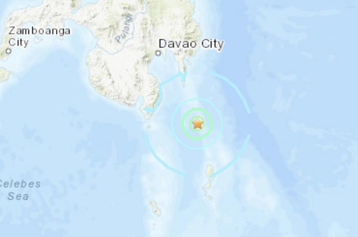 菲律宾南部海域发生6.0级地震震源深度43.6公里