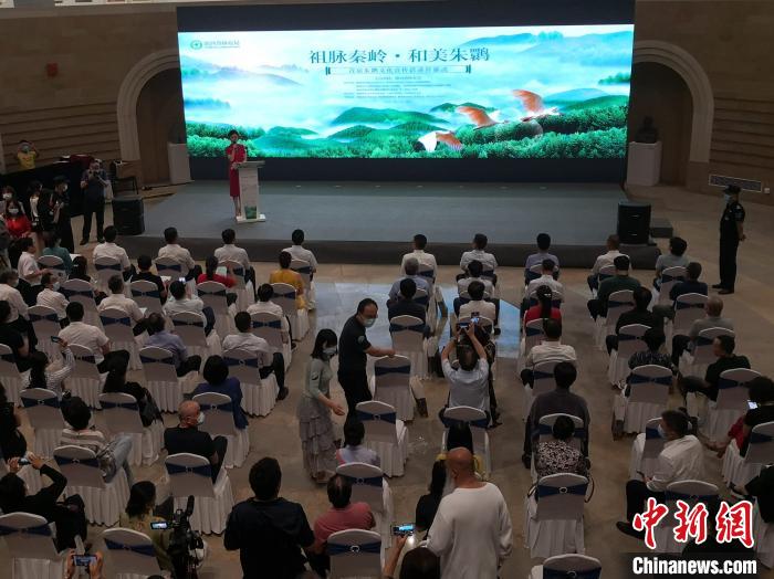 “祖脉秦岭·和美朱鹮”首届朱鹮文化宣传活动开幕。　阿琳娜 摄