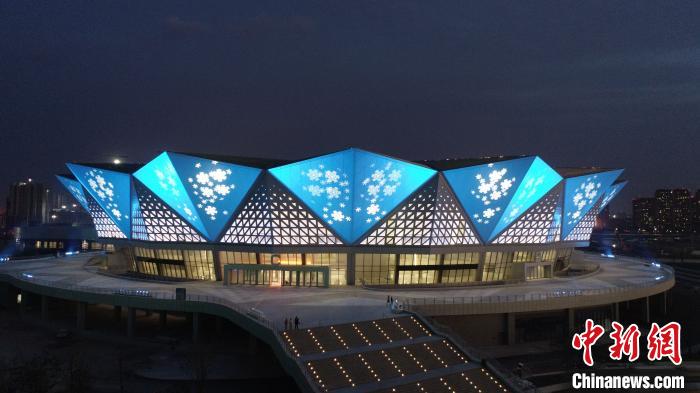 第十四届全运会主场馆西安奥体中心竣工交付。　西安国际港务区供图 摄