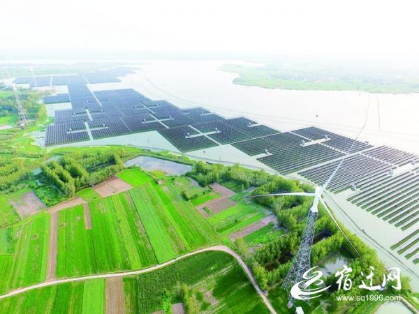 泗洪县光伏发电应用领跑基地划分为5个10万千瓦单体项目，占地面积15390亩 - 副本